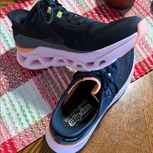 Skechers Black and Pink Slip-Ins Shoes
